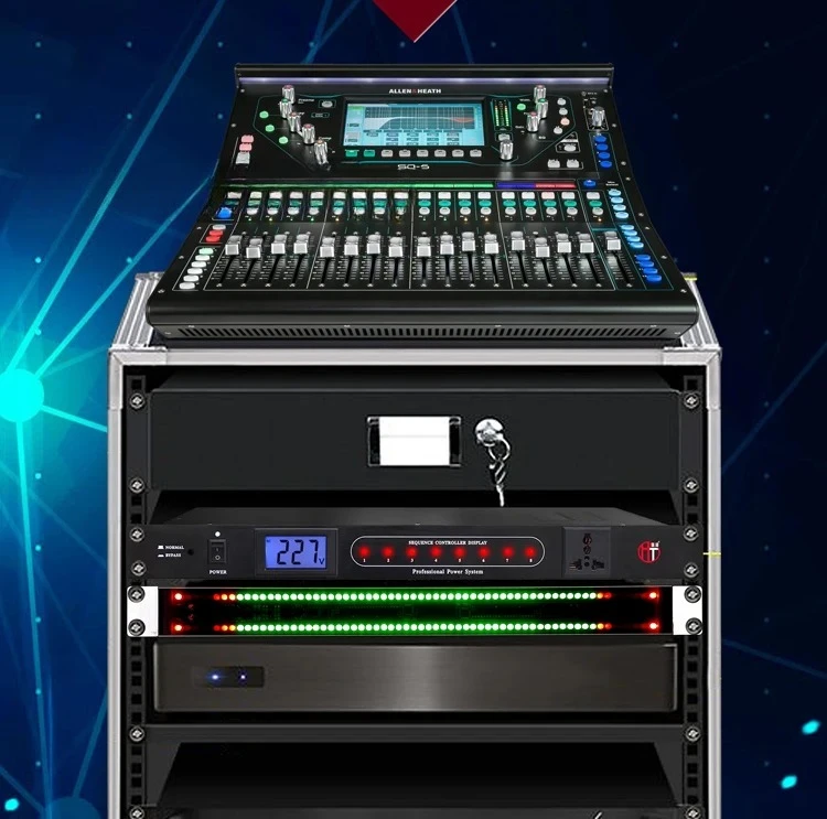 19 Inch Rack Mount 128 LED Audio Level Indicator USB Music Spectrum VU Meter Stereo Sound Volume Rhythm Display