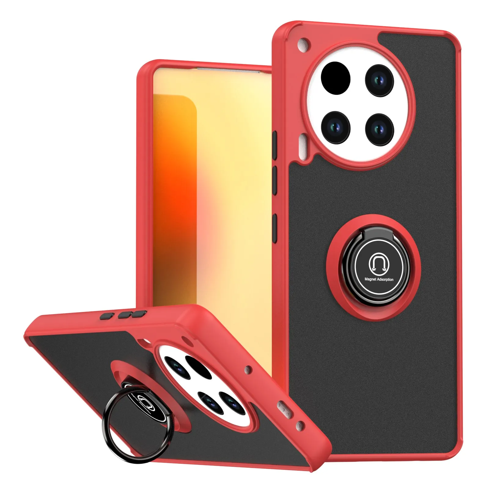 Funda for Tecno Camon 30 4G Camon 30 Pro 5G Case Armor Holder Magnetic Ring Stand Cover Full Protective Shockproof Back Cover view 2
