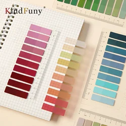 Kindfuny PET 투명 스티커 노트, 투시 방수 투명 형광 메모 패드, 문구 학교 사무용품, 200PCs