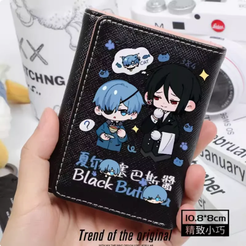 Anime Black Butler Sebastian Michaelis  Fashion Wallet PU Purse Card Coin Hasp Money Bag Cosplay Gift B1751