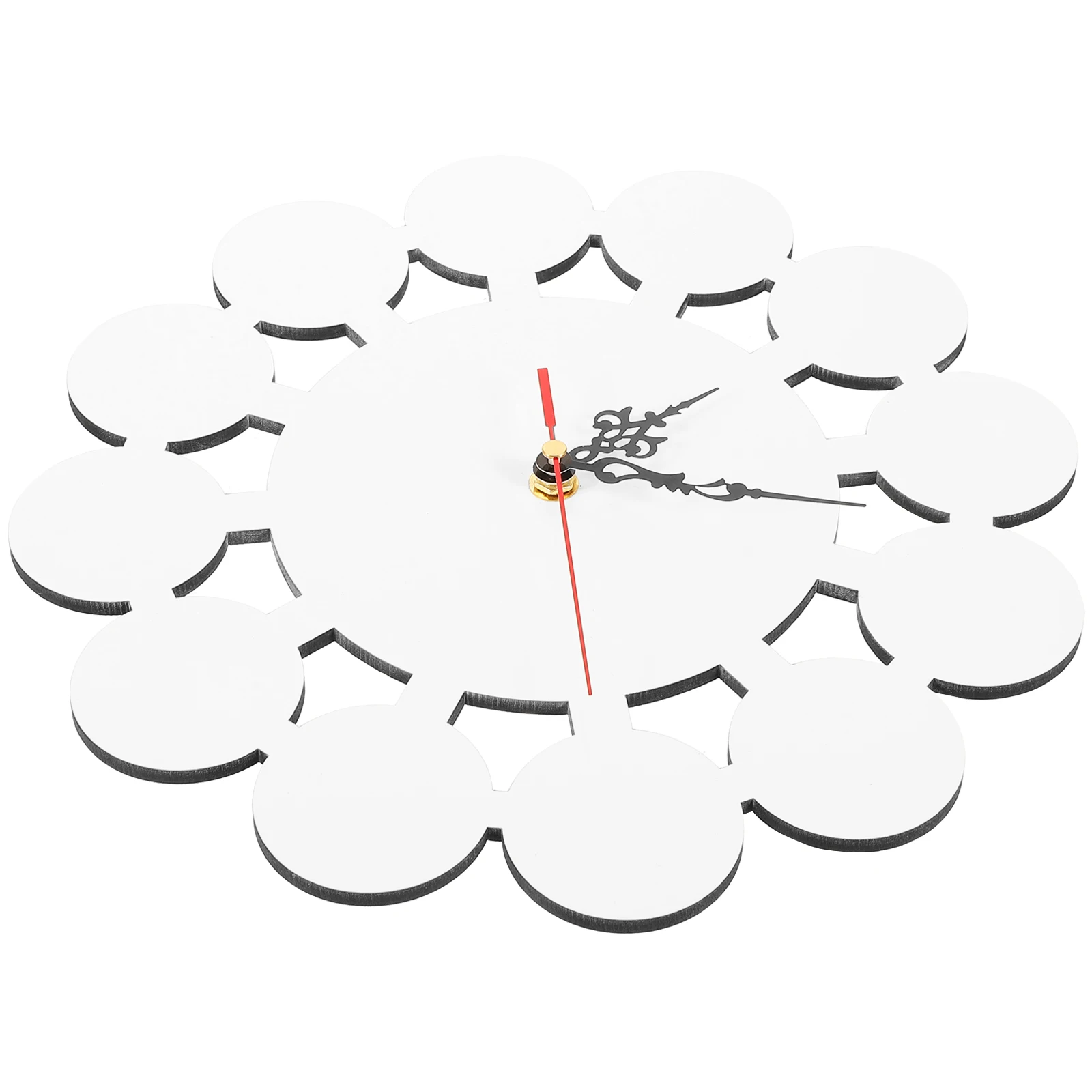 

Retro Vintage Clock Round Heat Diy Clock Transfer DIY Blank Hanging Clocks Low Noise Bedroom Living Room Decor
