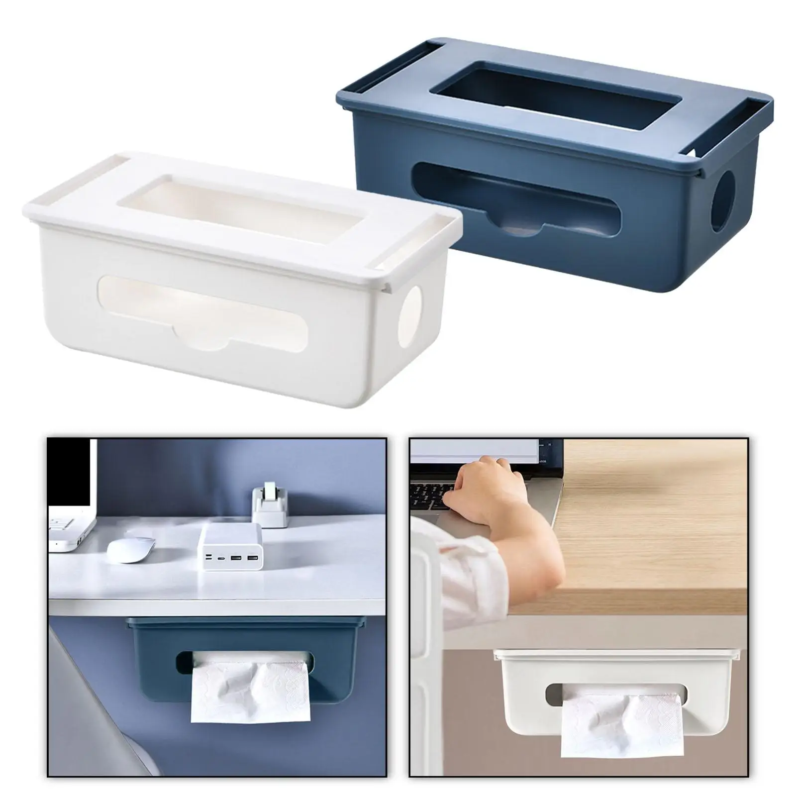 Under Desk Drawer Organizer Multifunctional Office Under Desk Storage Box Large Capacity Undertable Drawer