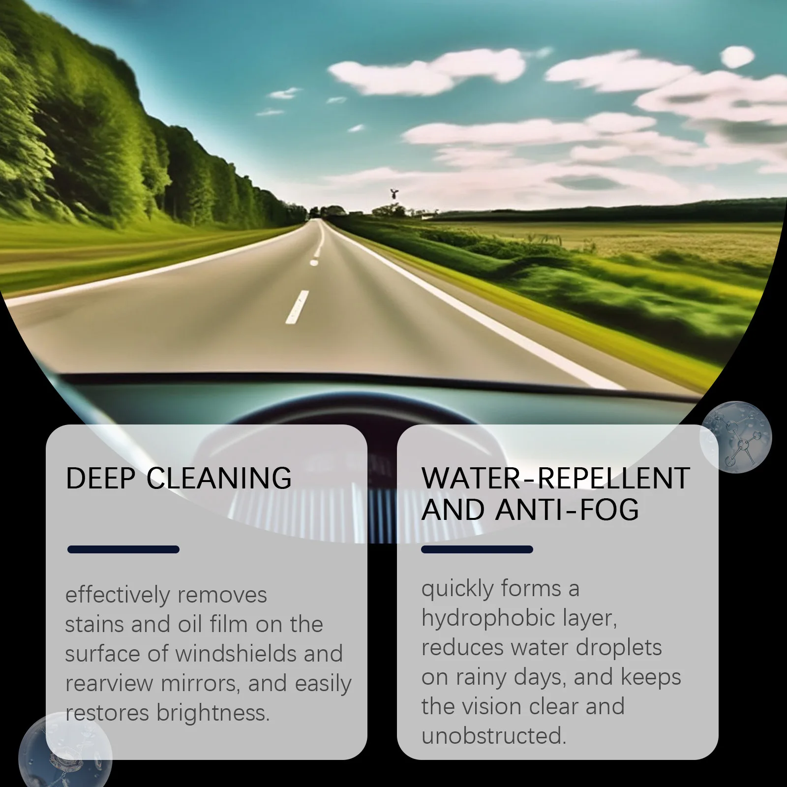 100ml Car Glass Anti Fog Spray Agent Auto Windshield Water Repellent Anti Rain Glass Mirror Hydrophobic Coating Sprayer