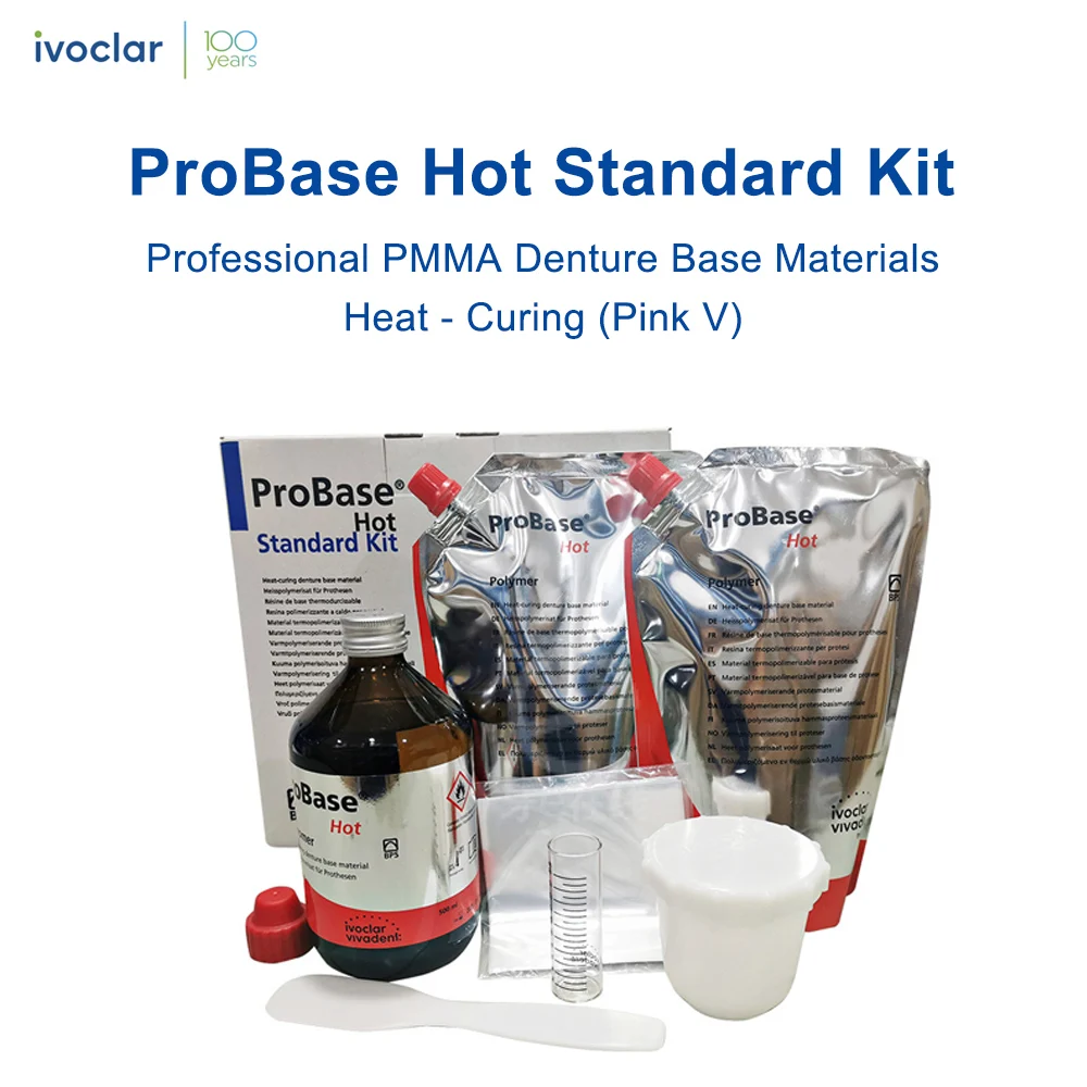 Probase Hot Ivoclar Dental Heat Curing Denture Base Material Prosthetics Monomer Polymer PMMA Dentistry Lab Technician Products