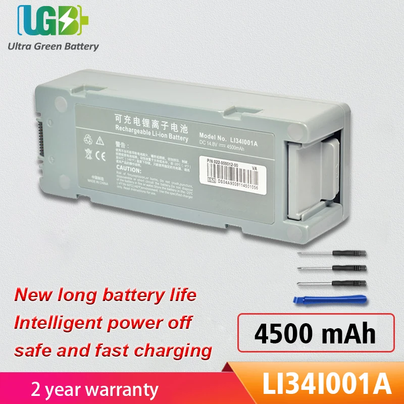 

UGB New LI34I001A For MINDRAY BeneHeart D6 D5 022-00012-00 M05-010005-09 LI24I002A Z6 Z5 DP-50 DP-50Vet Defibrillator Battery