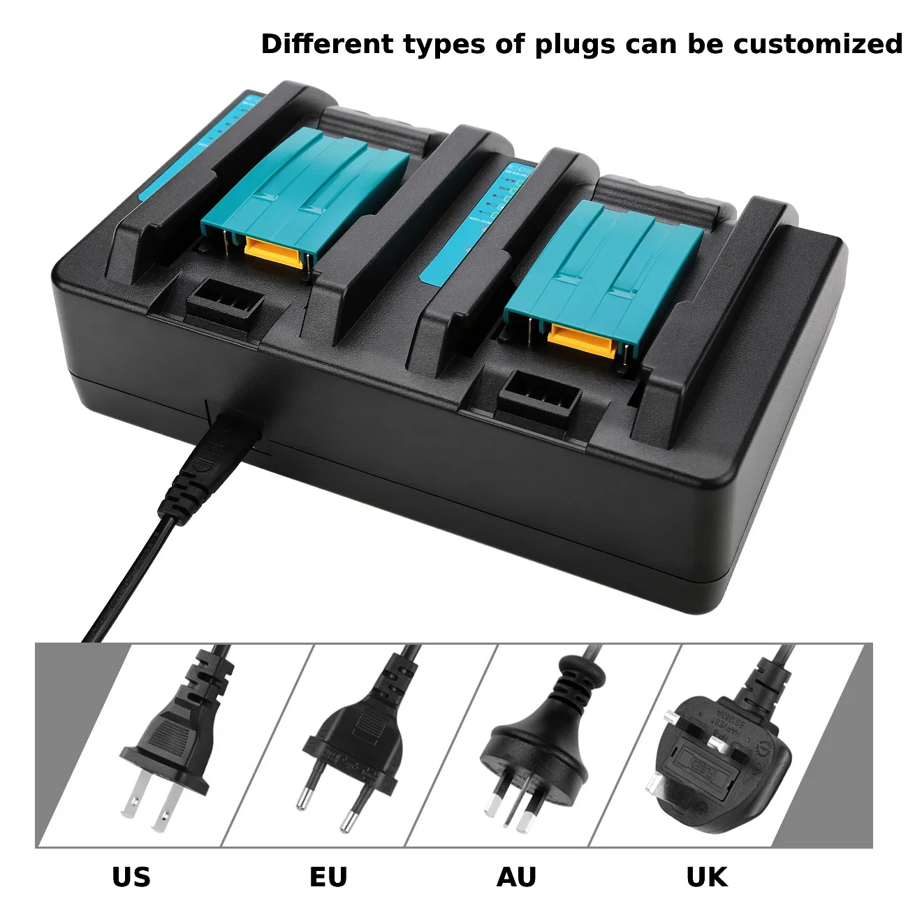 For 14.4V~18V 6A Dual Port Charger Li-ion batteries charger DC18RD Replacement Mak - ita Charger