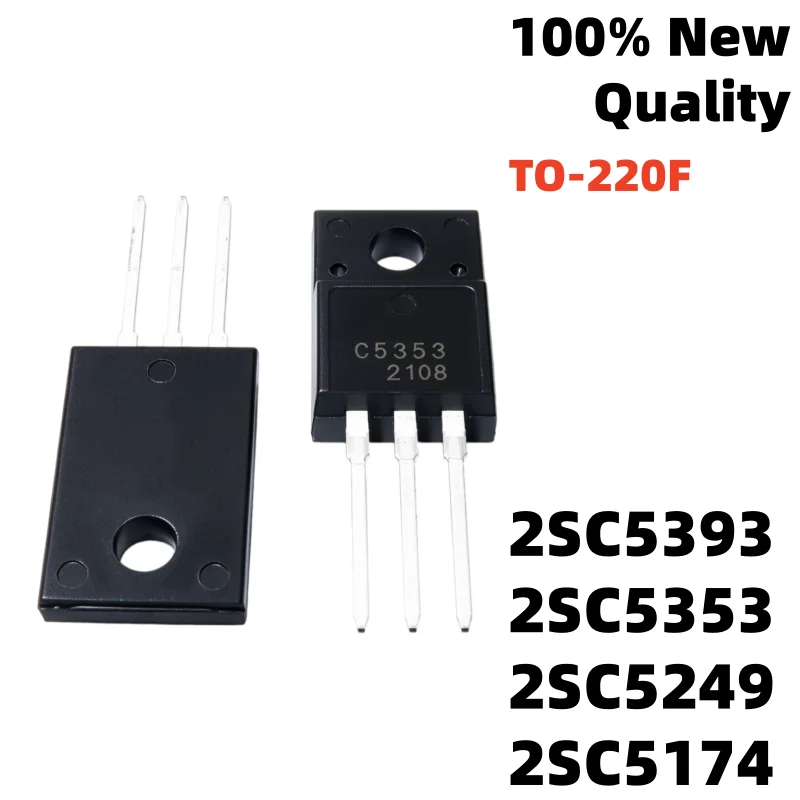 10Piece NEW 100% Quality 2SC5174 2SC5249 2SC5353 2SC5393 TO-220F C5174 C5393 C5353 C5249 MOSFET NPN transistor