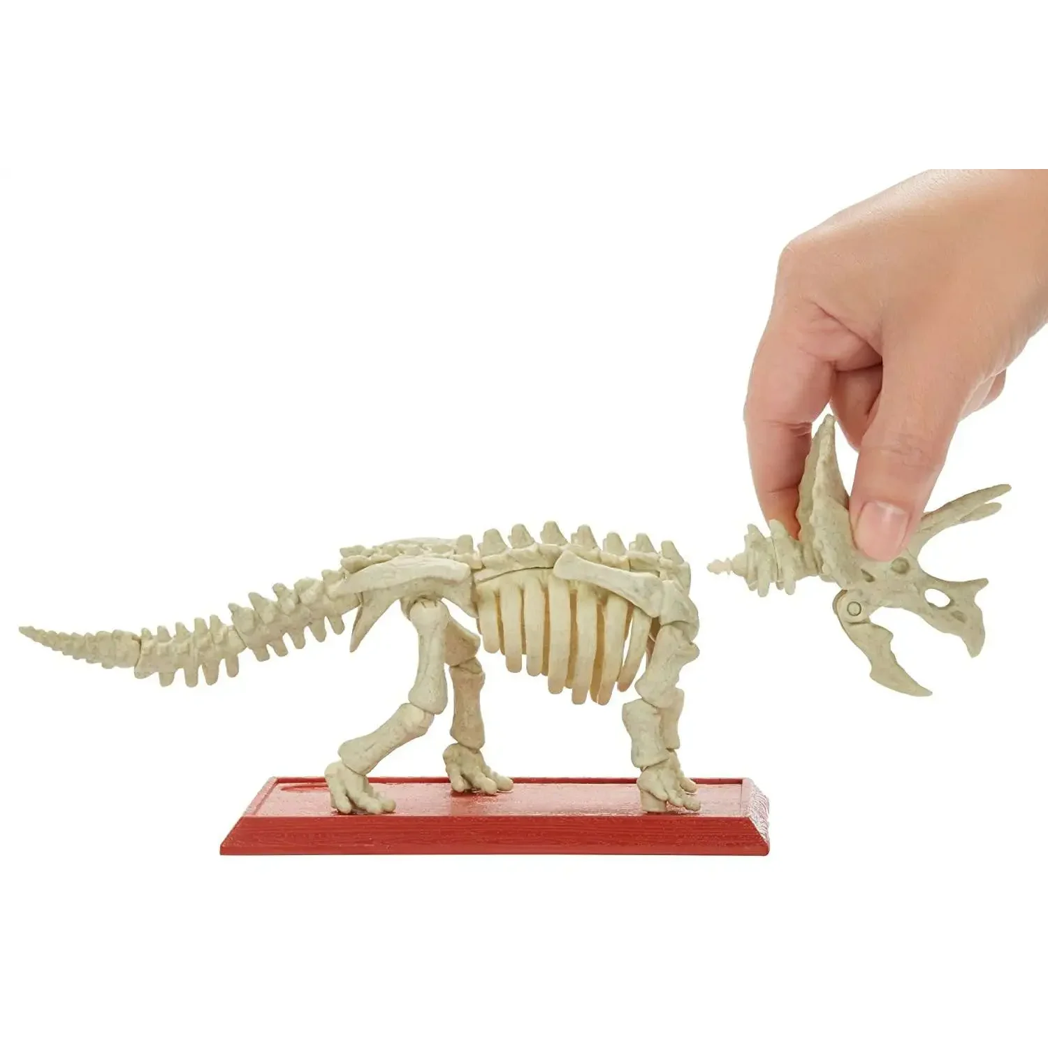 Mattel Jurassic World Fossil Strikers Velociraptor, Stygimoloch and Triceratops Figure FTF03 for Brithday\'s Gift