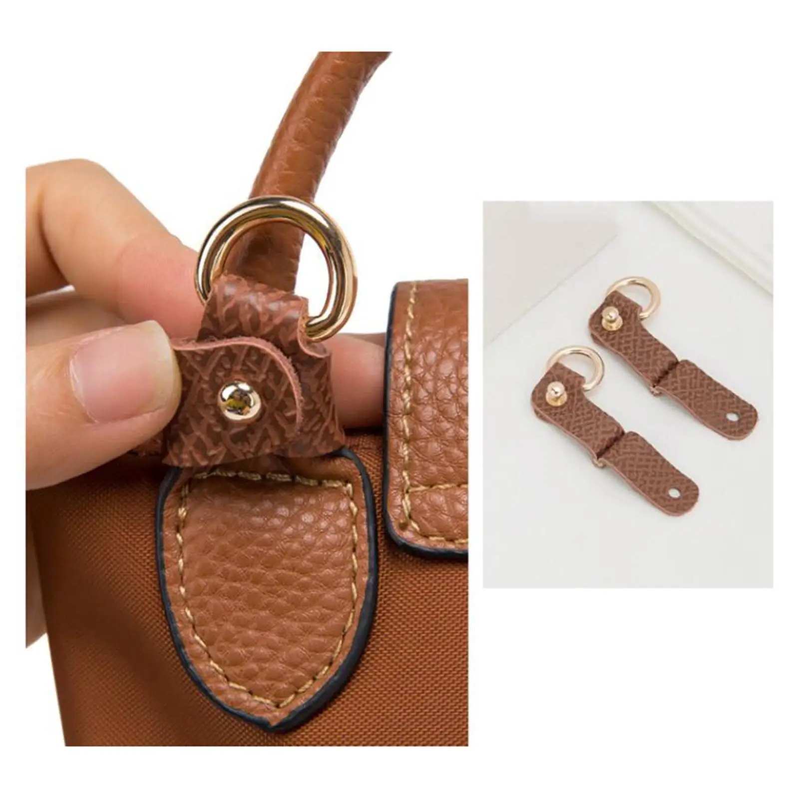 2Pcs Bag Transformation Strap Punch Free Briefcase PU Leather Purse Straps Women Shoulder Bag Handmade Tote Bag Making Part