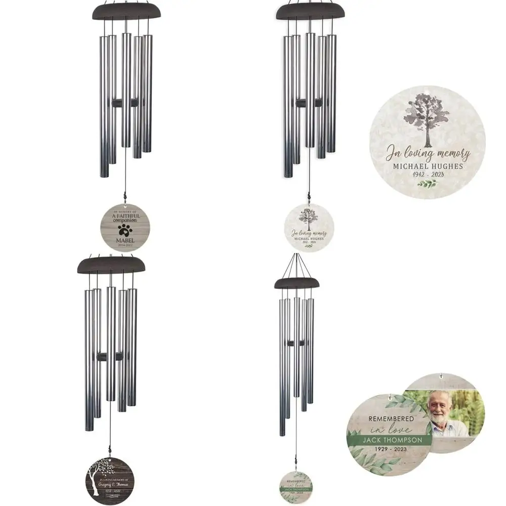 

customized 24" aluminum wind chime - personalized harmony for your garden