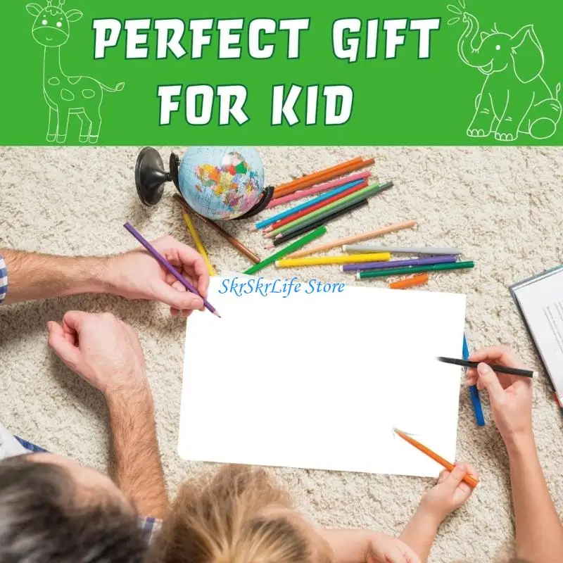 

E65E Coloring Craft Set For Travel Parties And Home with Reusing Foil Sticker Including Colorful Themes For Group Art Fun