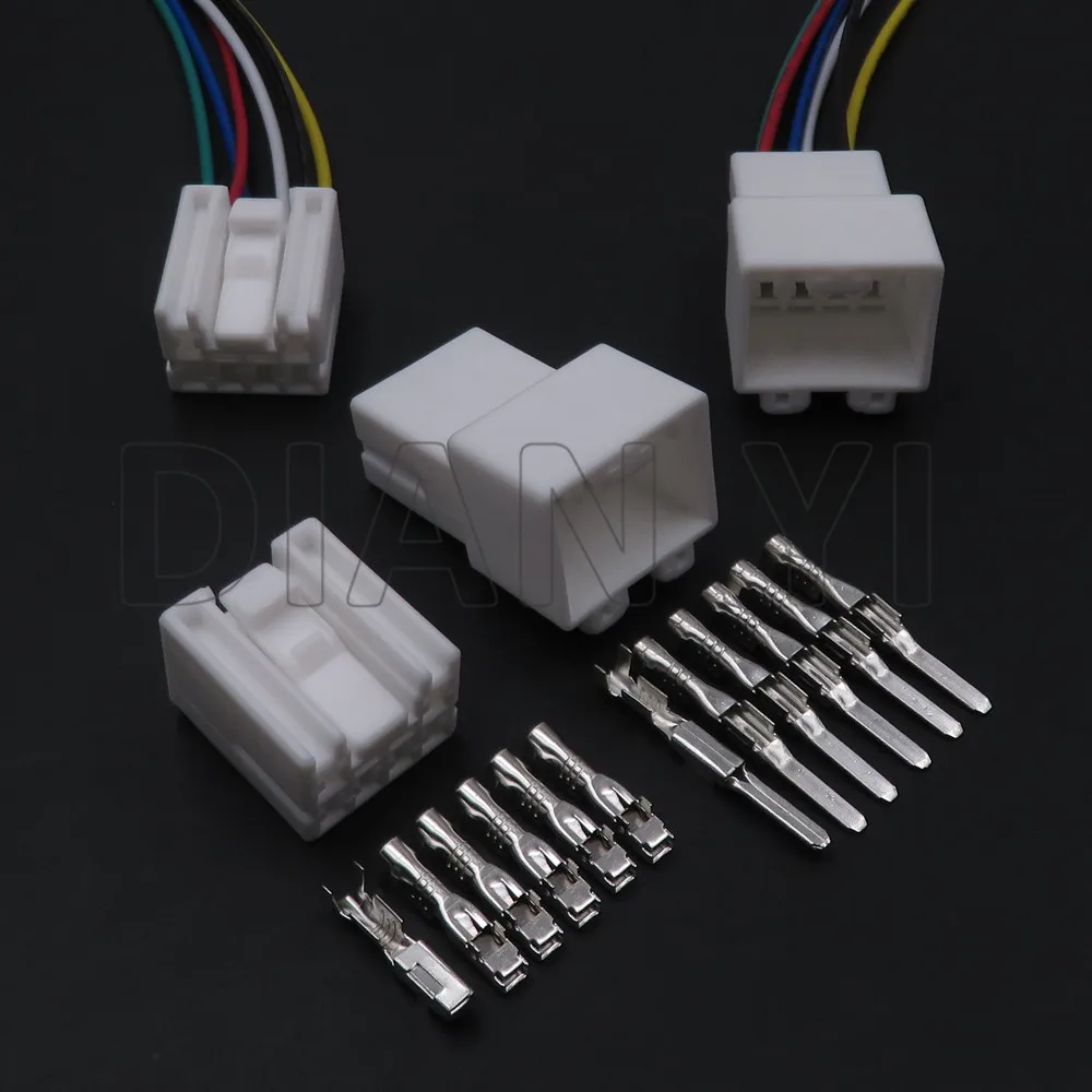 1 Set 6 Way 2.2 Series 936271-1 936268-1 Car Backup Light Connector AC Assembly Auto Taillight Wire Socket