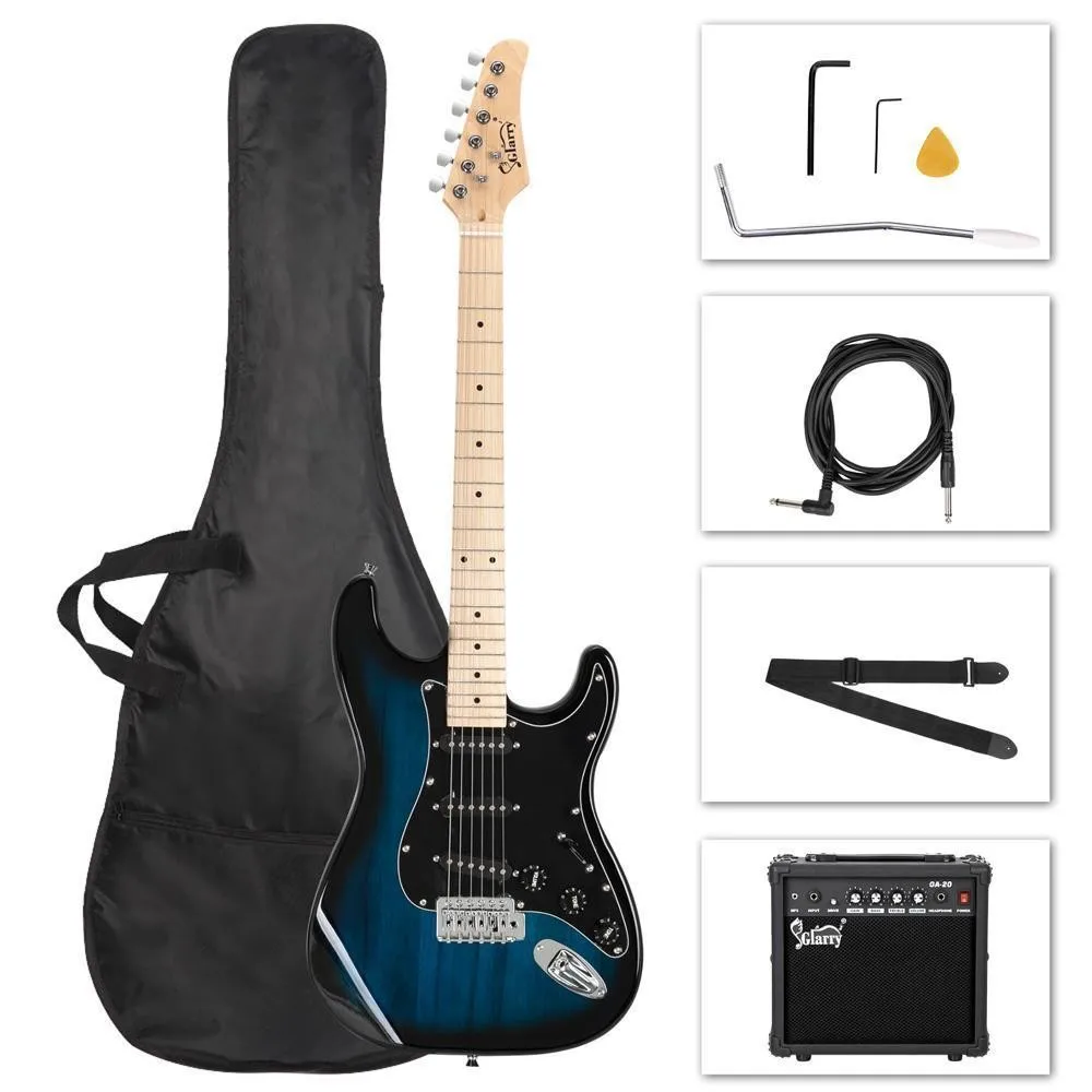 GST Stylish Basswood Electric Guitar Kit With 20W Amplifier,Bag, String