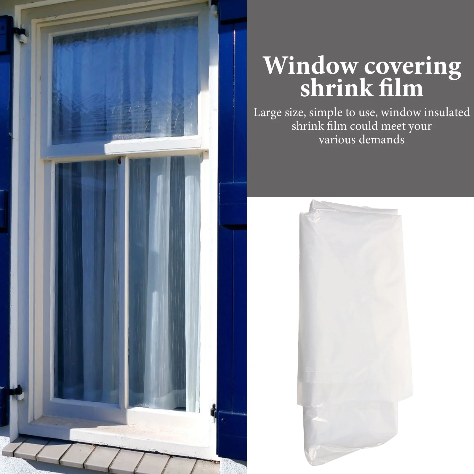 Thermal Insulation Window Film Covering Shrink Insulating for Home Insulated Indoor Cold Polyethylene (PE) Clear