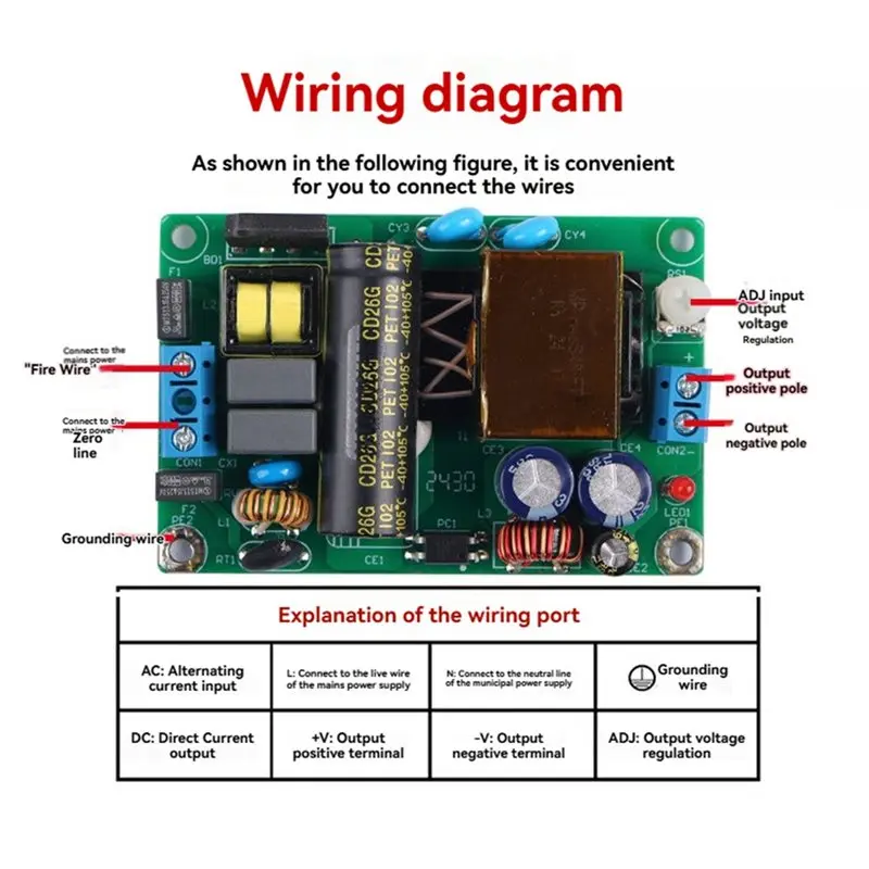 

Promotion Ultra-Thin 48W AC DC Small Switching Power Module 220V To 48V 1A Isolated Industrial Equipment Power Supply Board