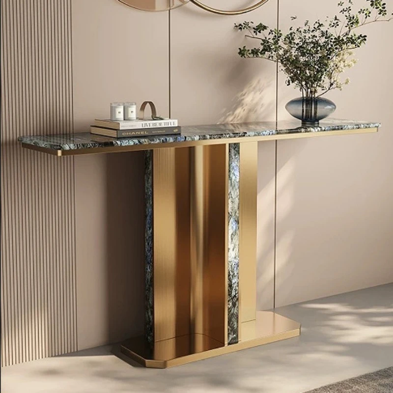 Marble Internet celebrity Italian cabinet simple modern light luxury living room wall table corridor
