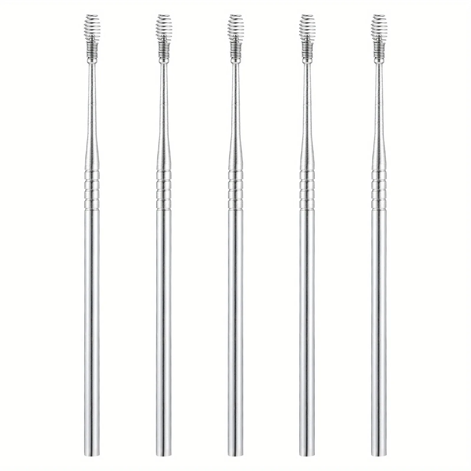 5pcs Stainless Steel Ear Cleaning Picks Earwax Removal Tools Spring Ear Spoons Health Care Instruments Ear Wax Clean Tool