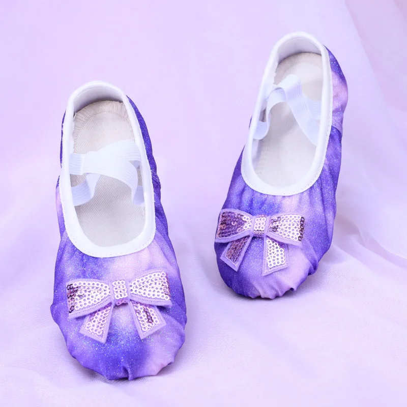 Zapatos de Ballet para niñas, zapatillas de baile para niños, suela suave de lona profesional, zapatos de baile de Ballet brillantes para niñas, Ballet femenino, Yoga, gimnasio, zapatos de baile