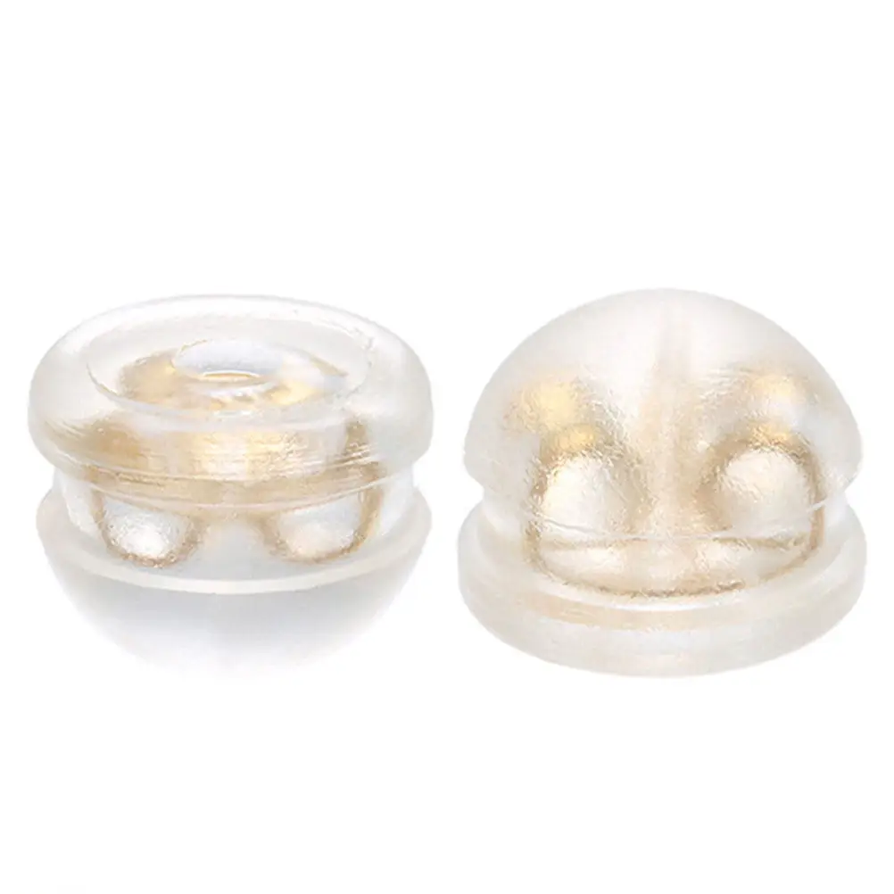 20Pcs Premium Silicone Earring Backs Clear Low Profile Ear Stopper Stretchy Tear Resistant Secure Earring Safety Backs