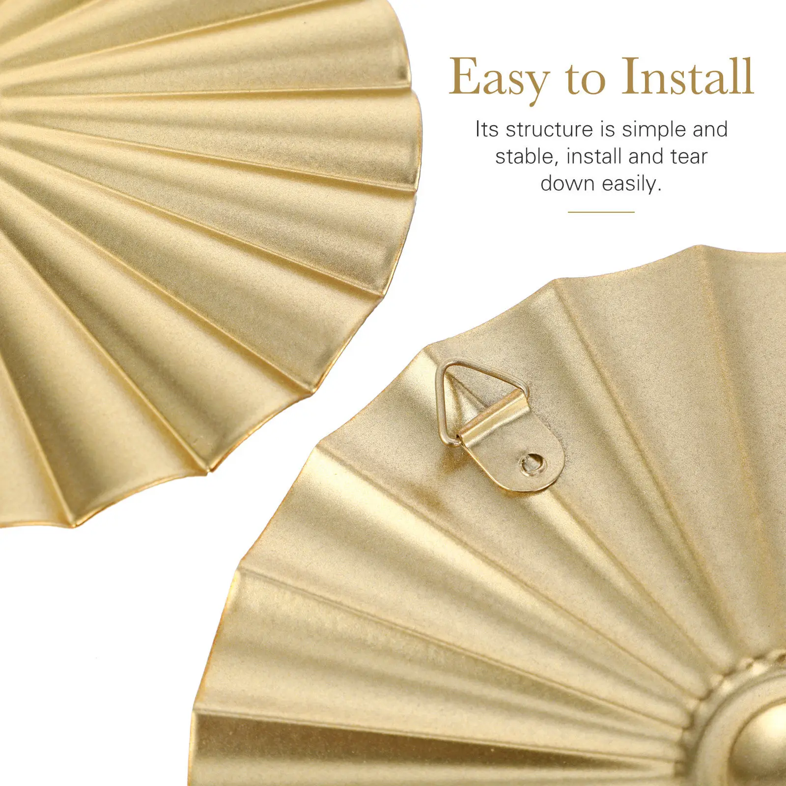 4Pcs Metal Wall Art Irregular Disc Modern Home Decor Wall Hanging Ornament for Living Room Bedroom Office Indoor Decoration