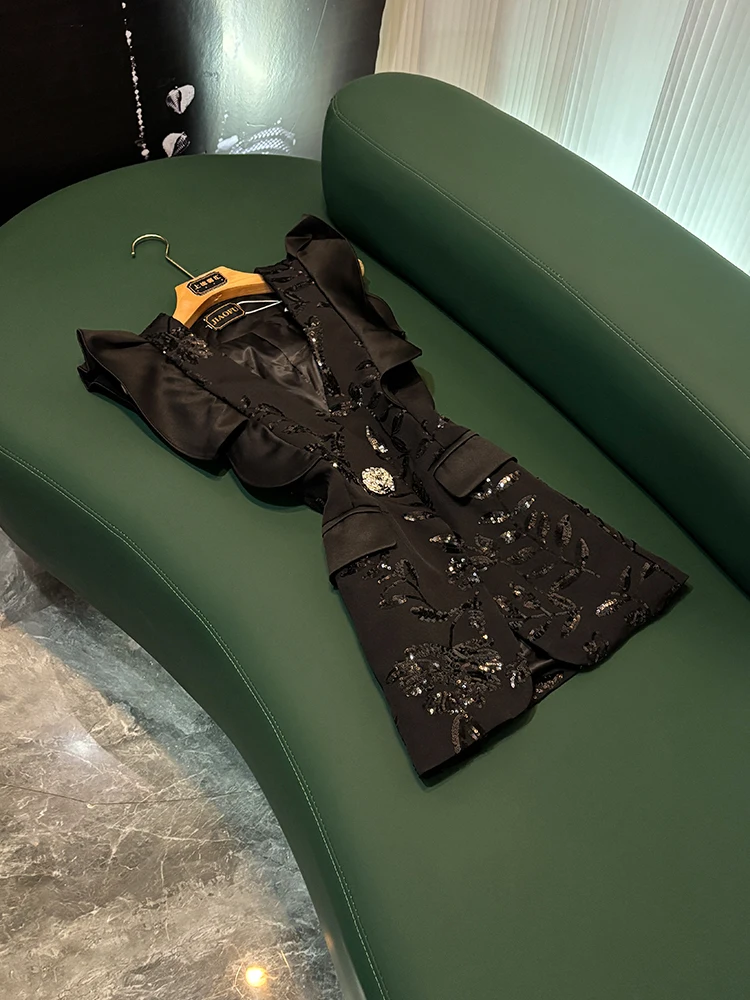 

Эле вышитая лоскутная блузка с v-образным вырезом и хлопковым наполнителем для поездок на работу, жилет с тяжелым рабочим дизайном, чувственный жилет с цветочным узором