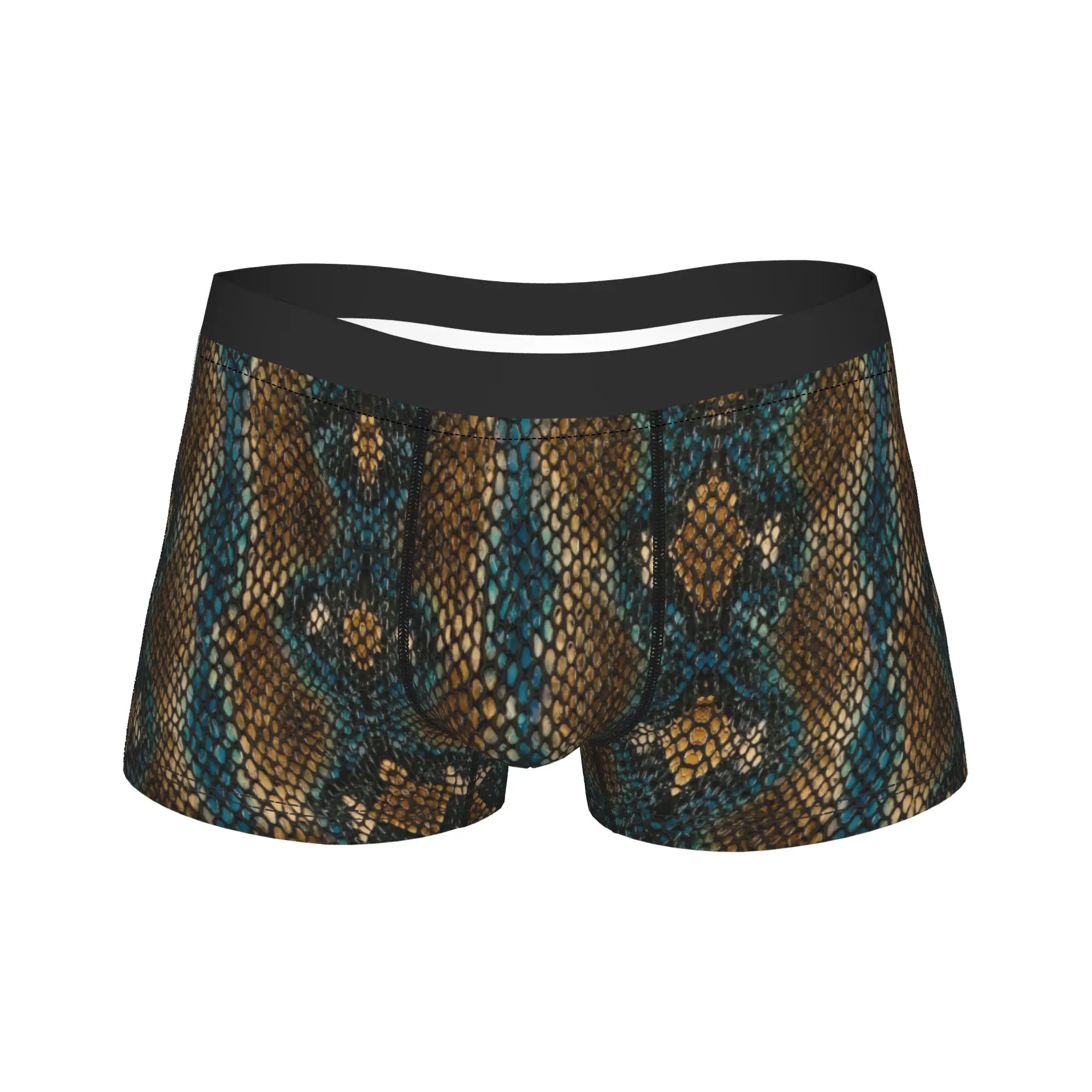 Pattern Snake Snake Print Underwear  Man Underpants Custom DIY Funny Boxershorts Hot Sale Shorts Briefs Plus Size