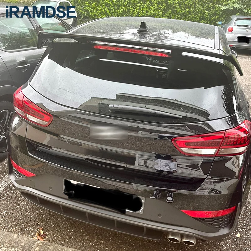 Spoiler for Hyundai i30 Tail Fin Carbon Surface ABS Material Car Rear Wing 2015 to2023