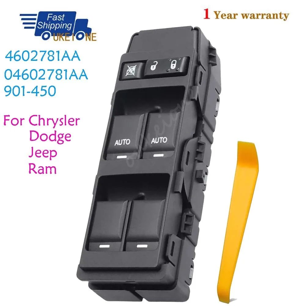 

4602781AA 04602781AA Переключатель управления стеклоподъемником для Jeep Grand Cherokee, Chrysler 200, Sebring, Dodge Avenger, Charger (сторона водителя)