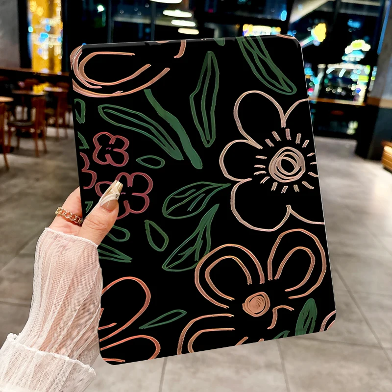 

Чехол для планшета с простым цветочным рисунком ДЛЯ iPad pro 10/11 дюймов 2020/6/7/8th/Air 3rd/Air 4/9th Gen/Air 5th Gen 2022/Air 11