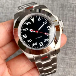 Neue BLIGER Air-King Polnischen Lünette Mechanische Uhr Männer Grün/Rot Hand NH35 movt 39MM Stahl Gehäuse glas Zurück 904L Armband Rejor