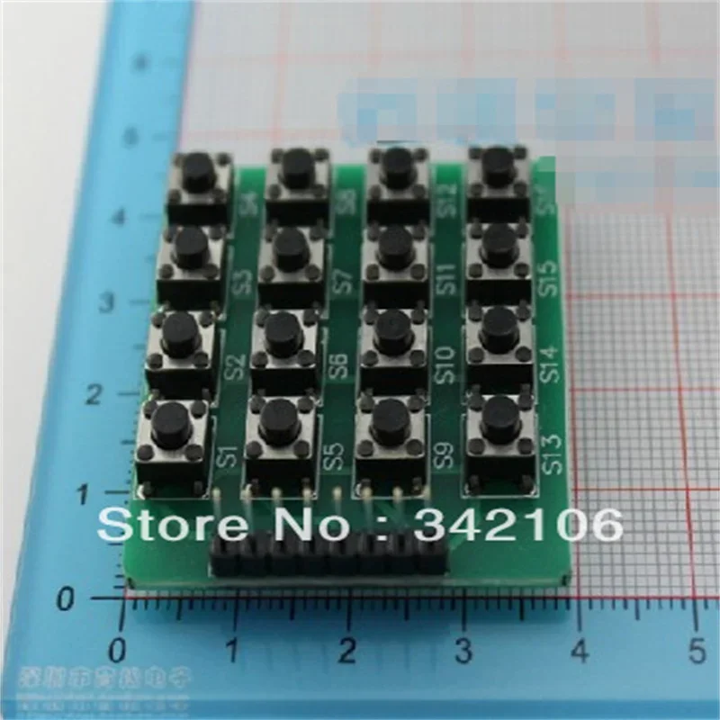 2pcs 4X4 Matrix 16 Keys Keyboard Micro Switch External Expansion Module for Microcontroller Sensor