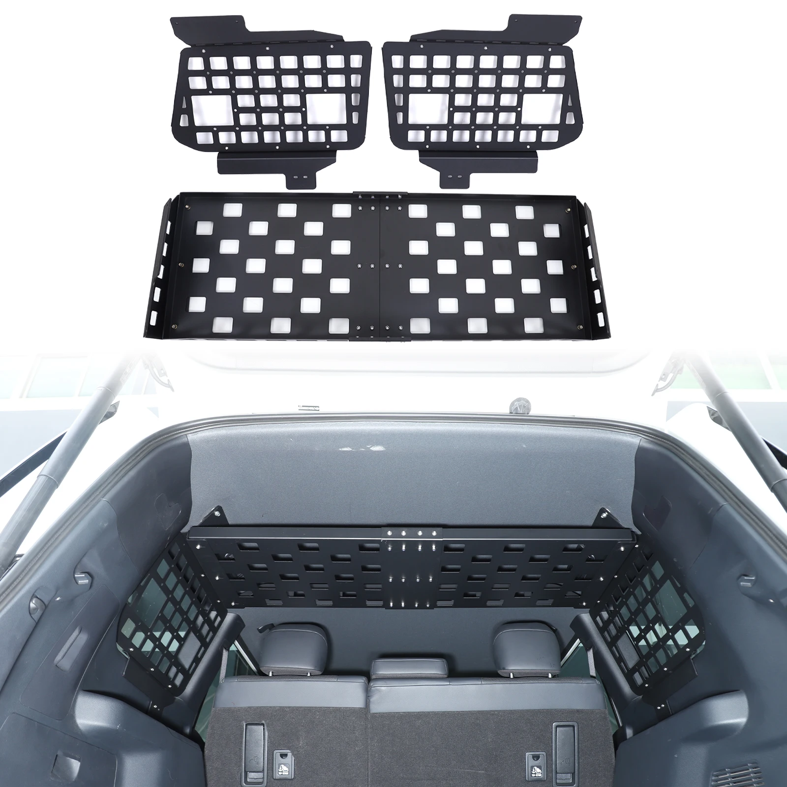 

Aluminum Alloy Trunk Organizer Interior Storage Rack for 2024 Toyota Prado Automotive Interior Accessories