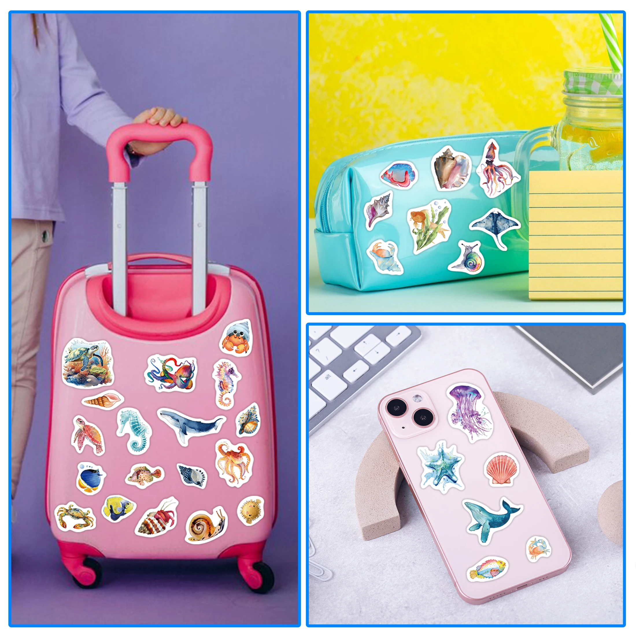 ملصقات زجاجة مياه تتوهج في الظلام، 156 قطعة من ملصقات الفينيل المقاومة للماء لتزيين حافظة الهاتف على لوح التزلج #5