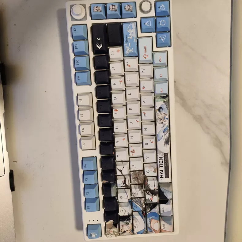 ICN Hai Tien Keycaps Azur Lane Game PBT Key Caps DYE Sublimation Cherry MX Cross Axis Switch for Mechanical Keyboard Otaku Gift