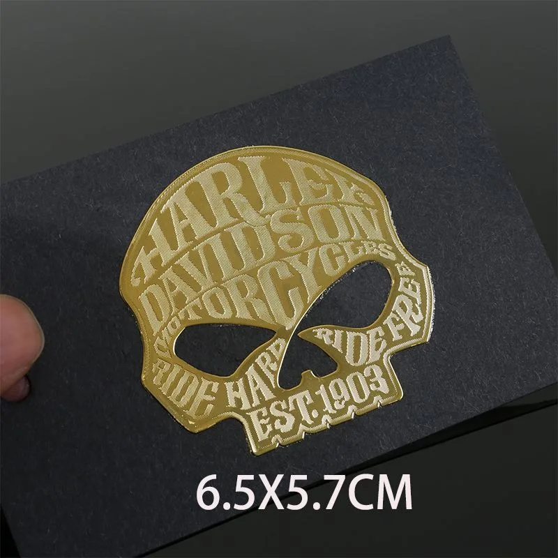 For Harley Davidson Softail Sportster VRSC Touring X48 Motorcycle Helmet Personalized Sticker Retro Skull Body Decoration Decal view 5
