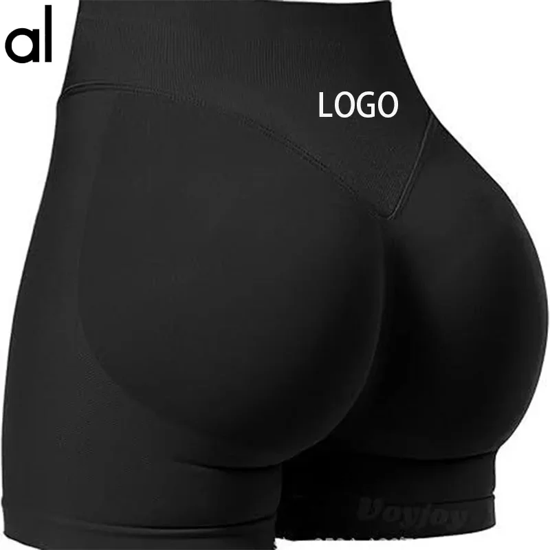 

New Women's Print Scrunch Yoga Shorts Impact Style 4"5 Workout Slim-Fit Cycling Fitness Gym Sport Shorts Peach Hip Lift Leggings