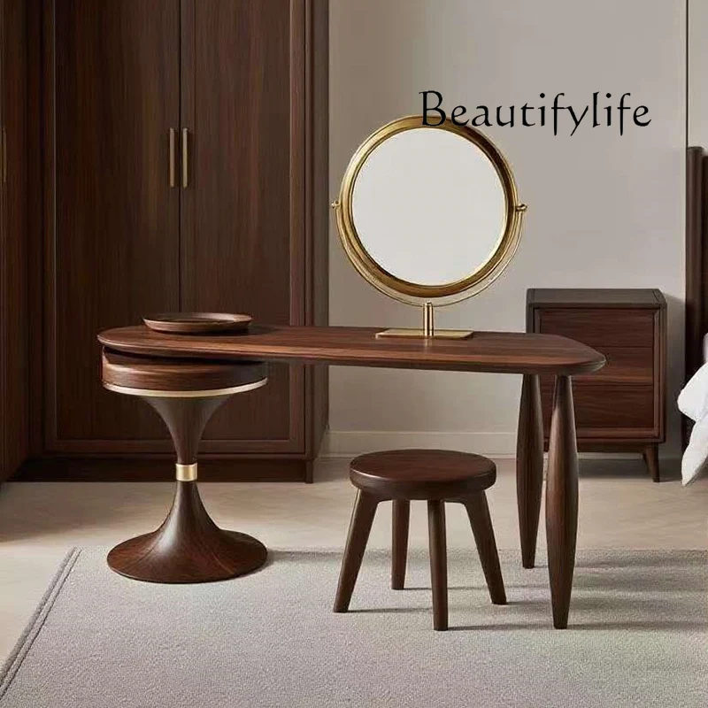 

Modern Home Makeup Table Dresser Light Luxury Bedroom Simple Modern Makeup Mirror Premium Makeup Table and Chairs