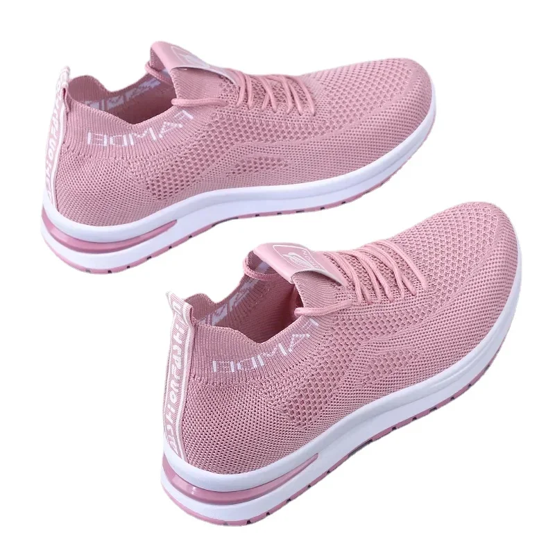 Running Sneakers Women Fashion Mesh Breathable Casual Wedge Platform Hiking Shoes Female Tenis Feminino Zapatillas Mujer 2024