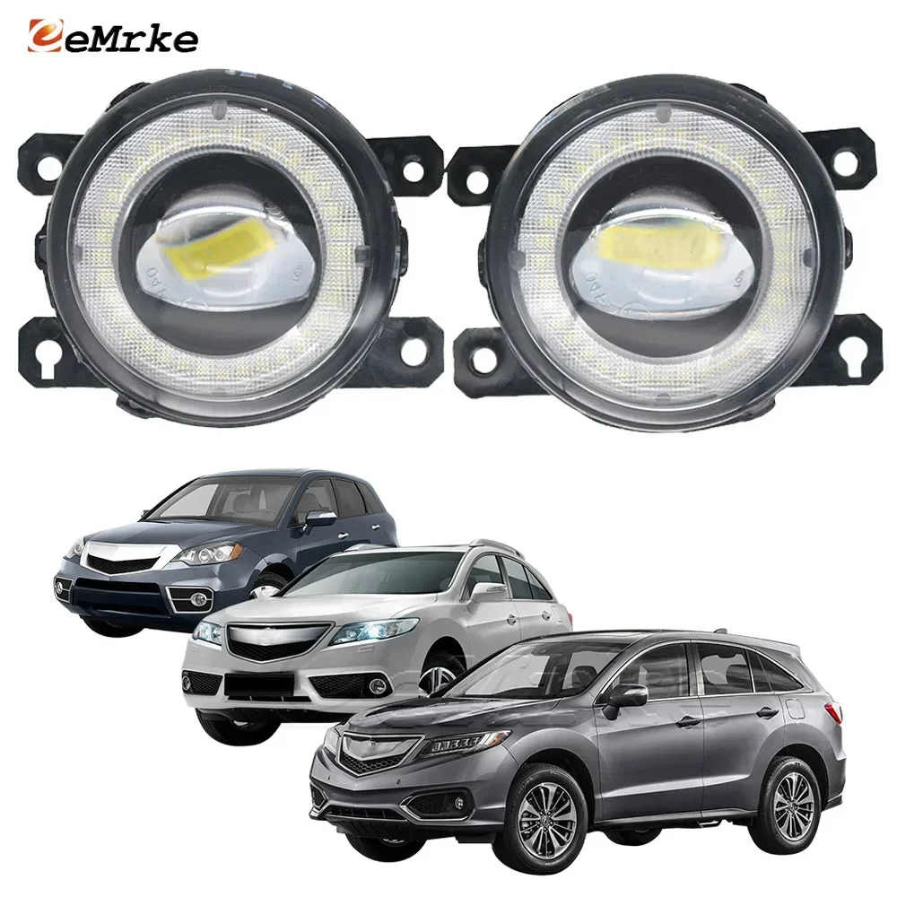 

2Pcs Car Lens LED Angel Eye Fog Lights DRL Daytime Running Light Lamp for Acura RDX 2012 2013 2014 2015 2016 2017 2018