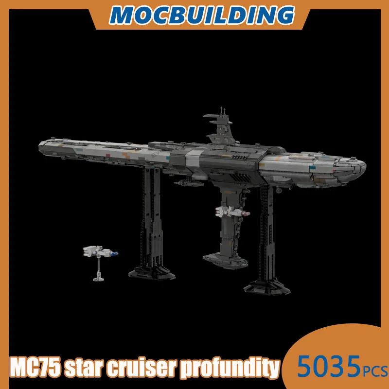 

Конструктор MOC: Модель звездолета MC75 Star Cruiser Profundity, 5035 деталей, для самостоятельной сборки, коллекционная модель, креативные игрушки, подарки, космическая серия