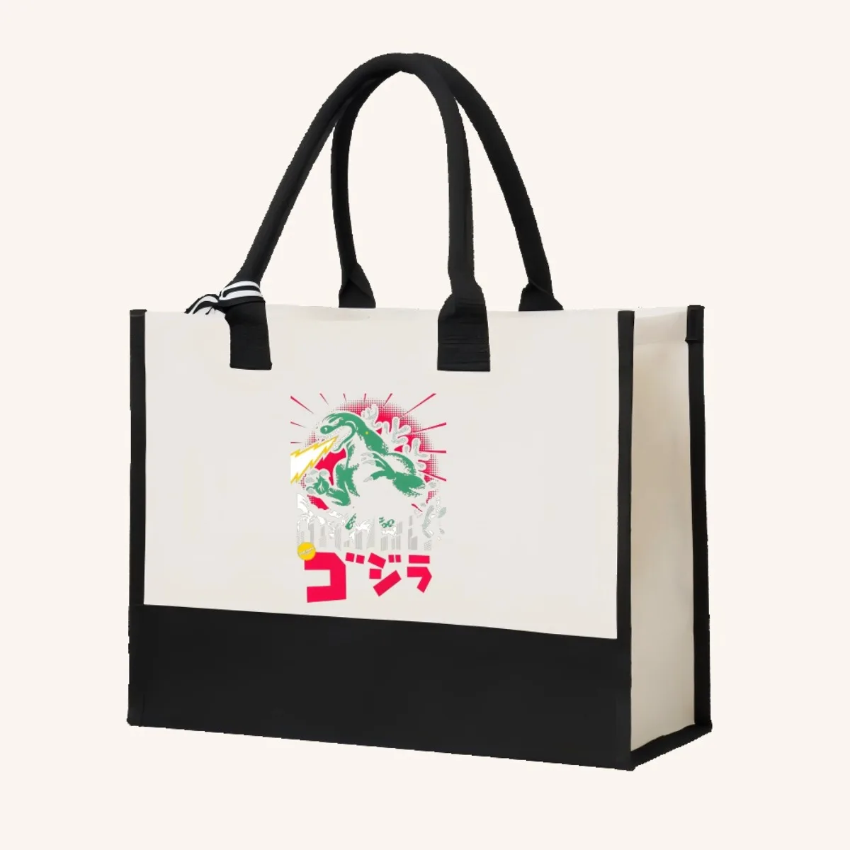 1975 الأصلي 2026 جديد وصول الموضة العملي واسعة قابلة لإعادة الاستخدام حمل حقيبة نمط طباعة 2 لهجة الثقيلة كبيرة ينبغي