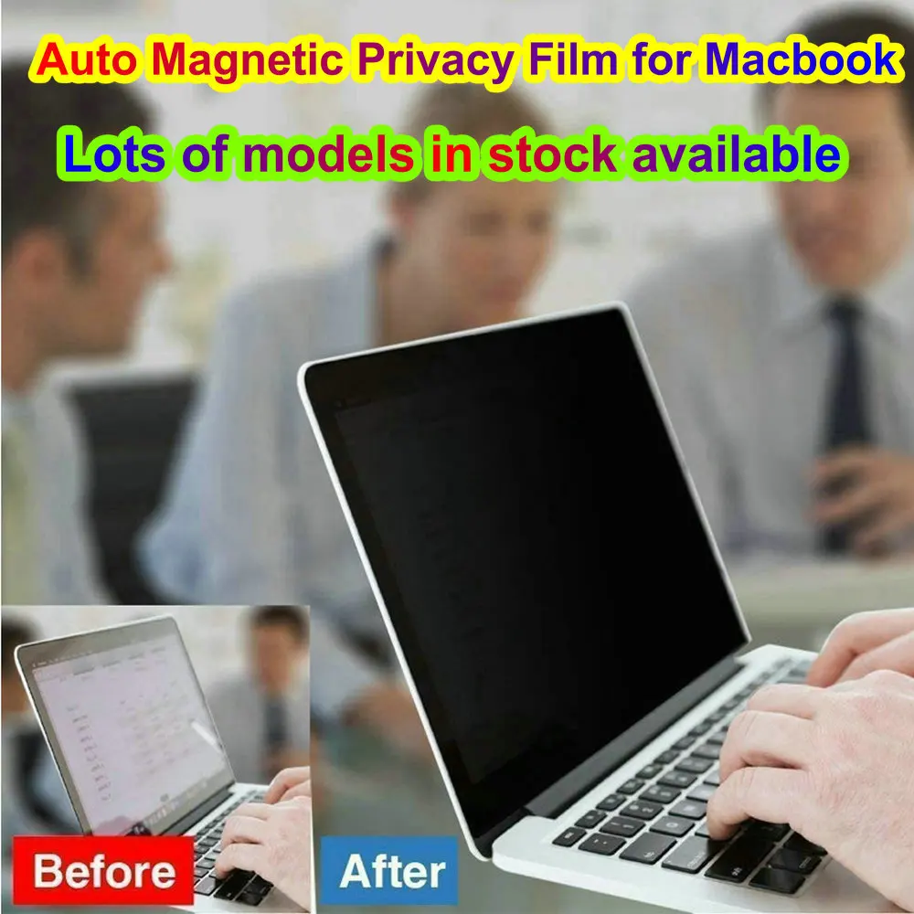 Magnetyczna osłona ekranu chroniąca przed podglądaniem do Macbook Pro 14 M5 Air 13.6 cala M4 Tablet PC Monitor, zdejmowana folia ochronna z magnesem. — zdjęcie produktu 4