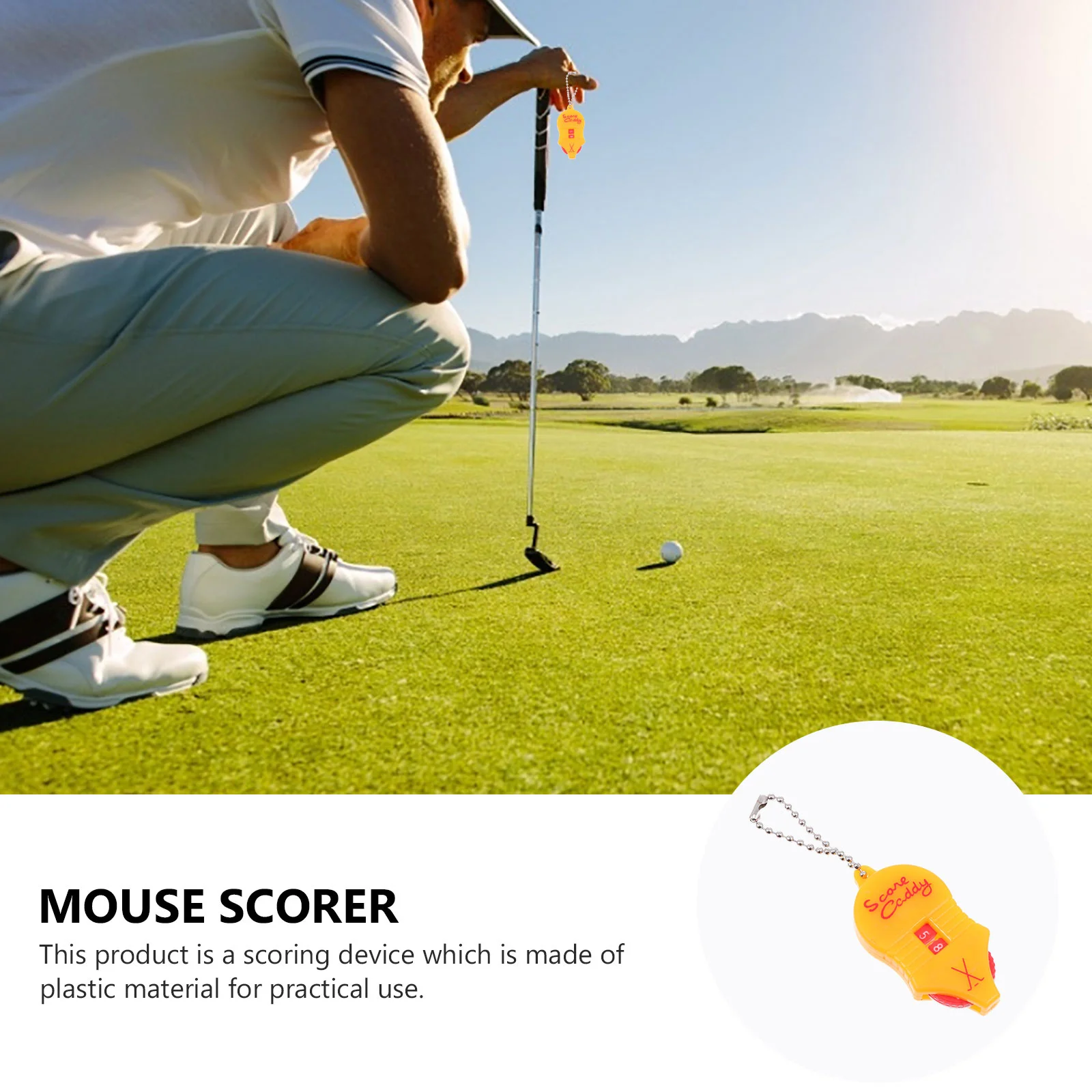 

2Pcs Plastic Golf Scoring Device Compact Portable Golf Score Indicator Efficient Counting Tool for Practice and Games