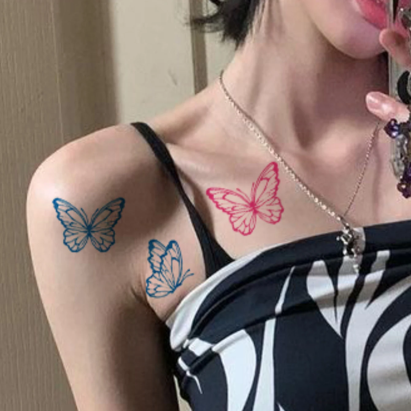 

15 Sheets Ins Style Butterfly Series Temporary Tattoos for Women Men Y2K Animal Fake Tattoo Sticker Arm Waist Body Art Tatoos