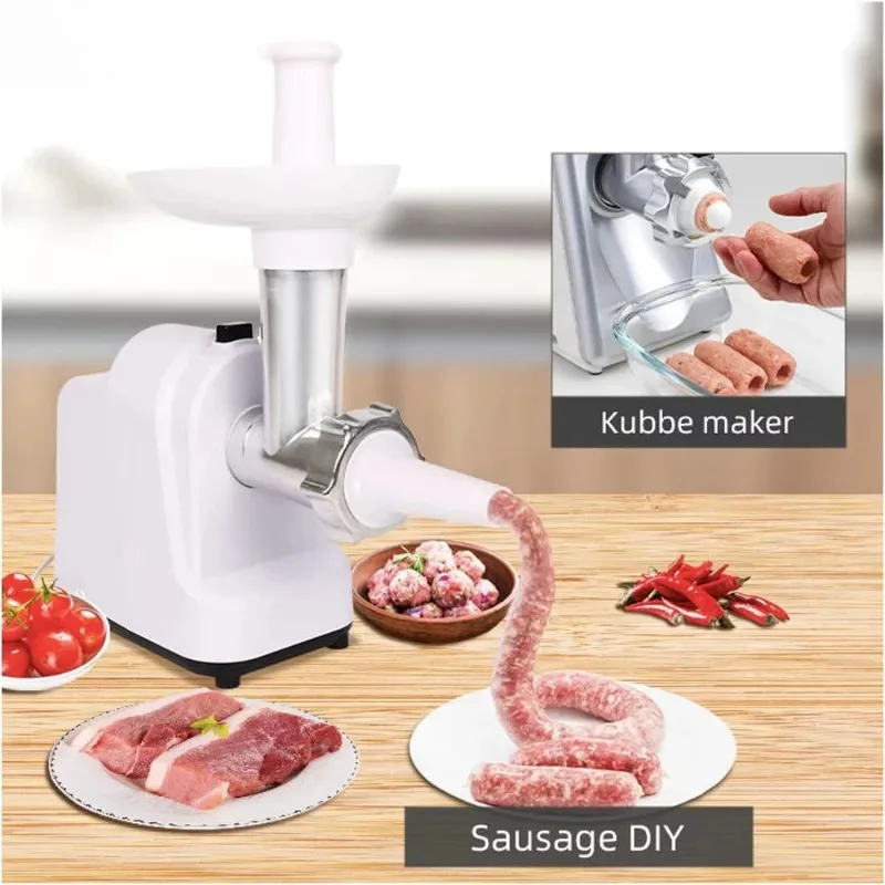 Electric Meat Grinder and Sausage Maker Manufacturer 800W 1200W Automatic Meat Mincer Stainless Steel Blades Multi Function