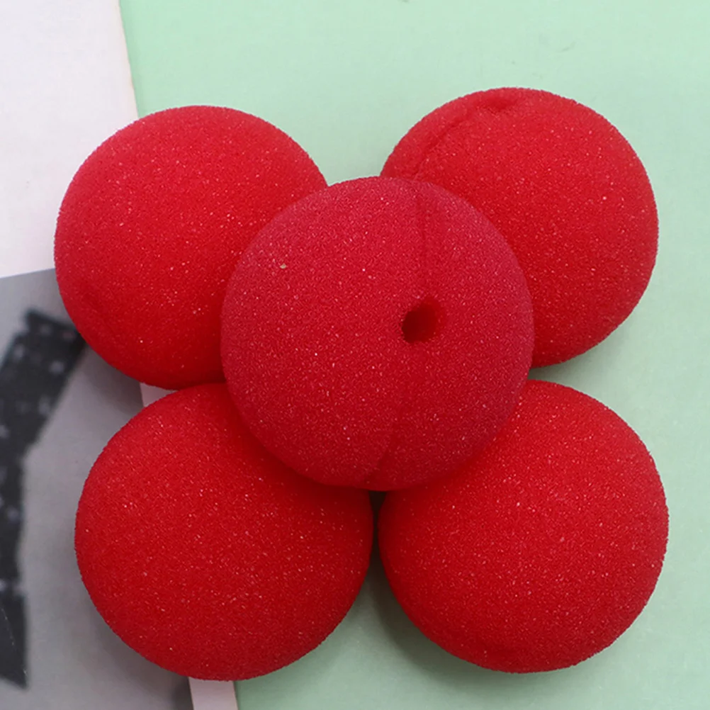 10 Pcs Figurine Clown Nose Prop Makeup Sponge Cosplay Accessories Clothing Performance Red