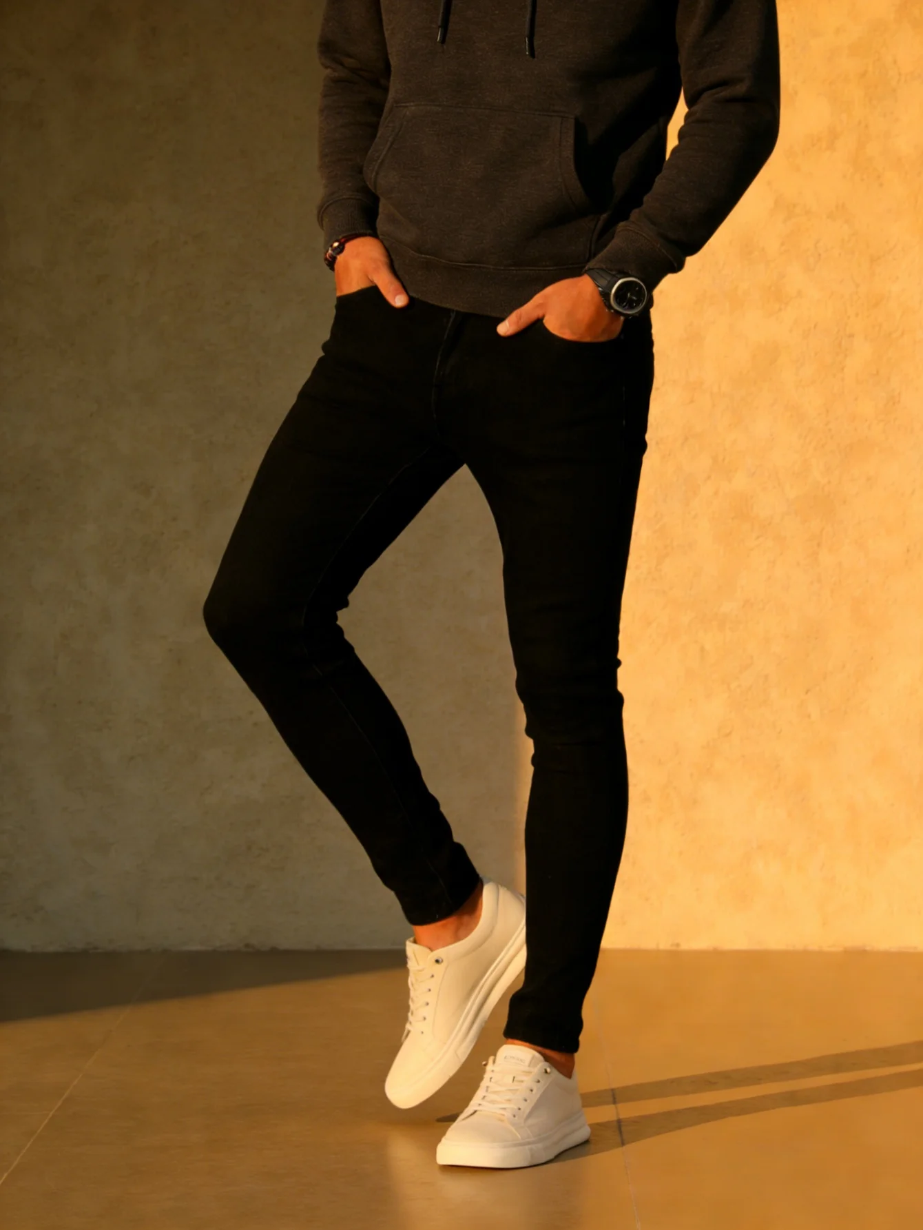 Men's Neo-Chinese Lotus Style Slim Fit Pants for Summer Lotus Pond Tea Party