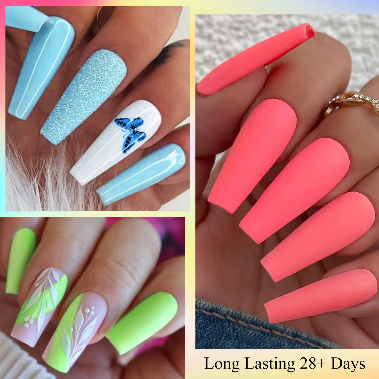 12pc macaron verão cores gel polonês conjunto base gel casaco superior incluído hema livre semi permanente uv/led arte do prego diy manicure