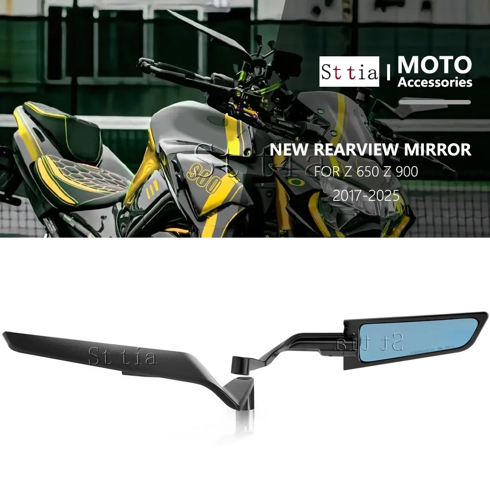 

Motorcycle Side View Mirror For Kawasaki Z650 Z 650 Z900 Z 900 SE 2017-2025 Rearview Mirrors Adjustable Wind Wing Mirrors Kits