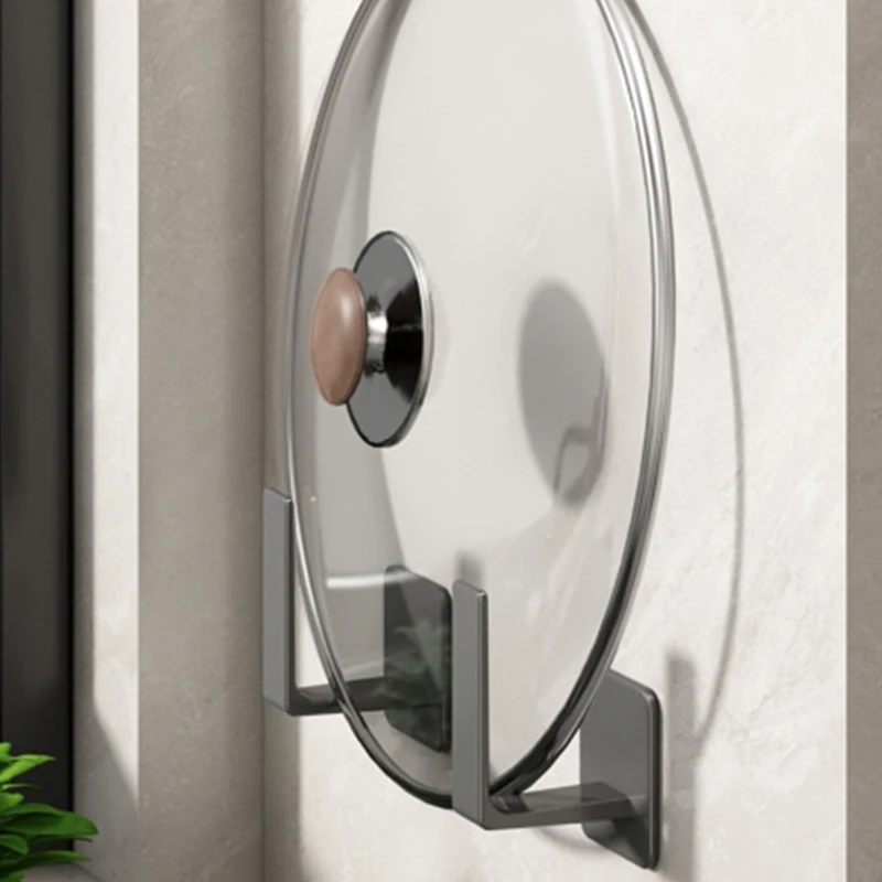 Pot lid rack without punching wall mounted kitchen shelf Multi-function cutting board cutting board storage hanger